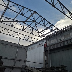 Металлоконструкции холодного склада для "Миасского завода крупнопанельного домостроения"